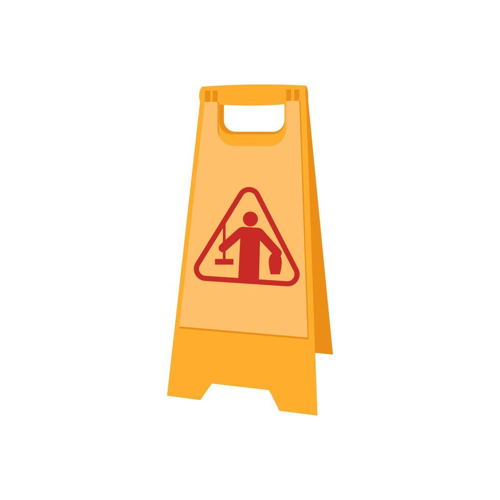 Cleaning Sign Board Flat Icon, illustration vector
