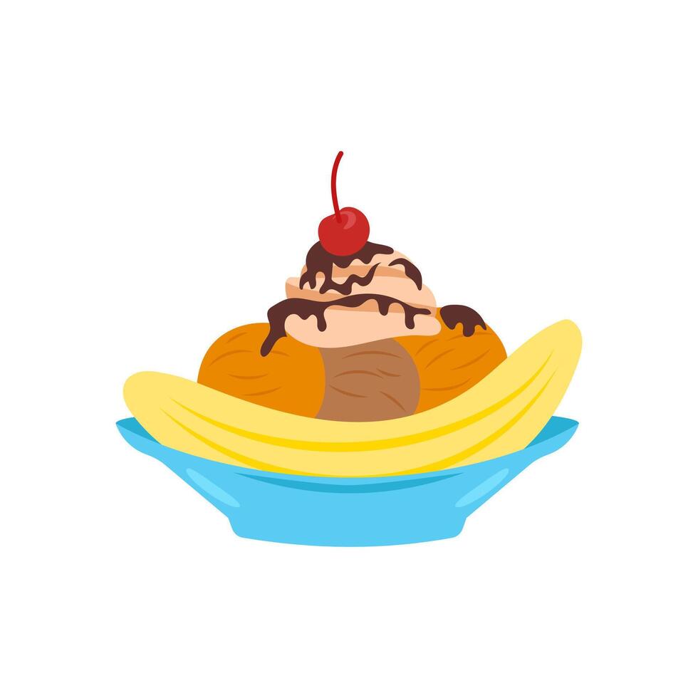 Banana Split, Sweets Illustration vector