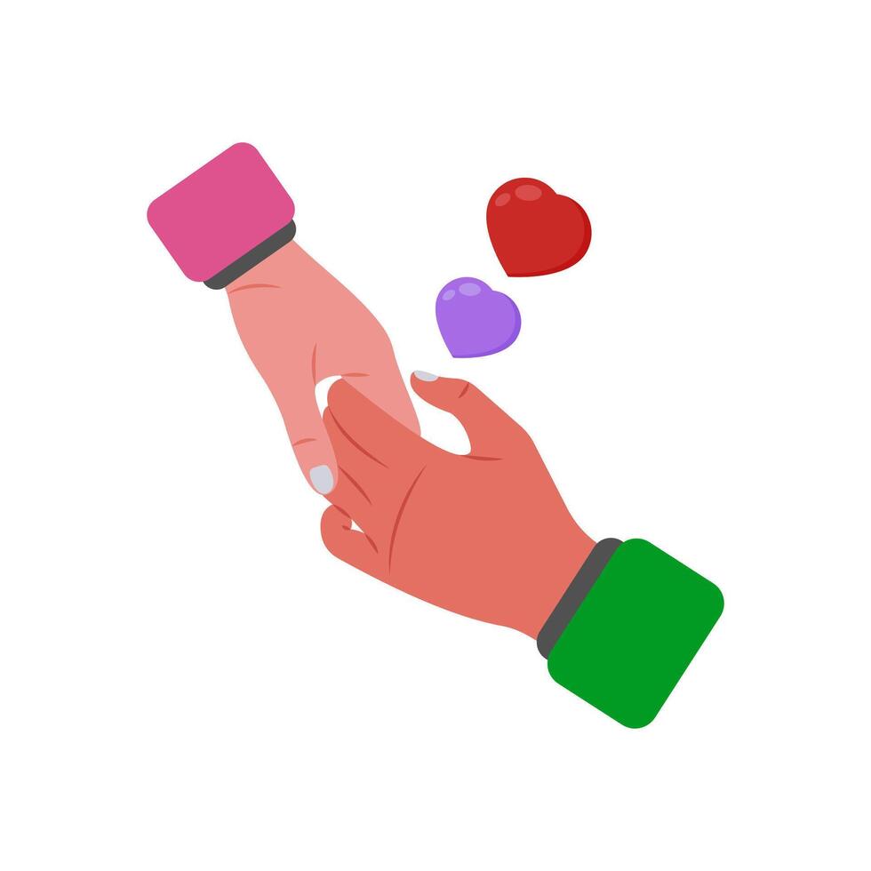 Couples Hand Flat Icon, illustration vector