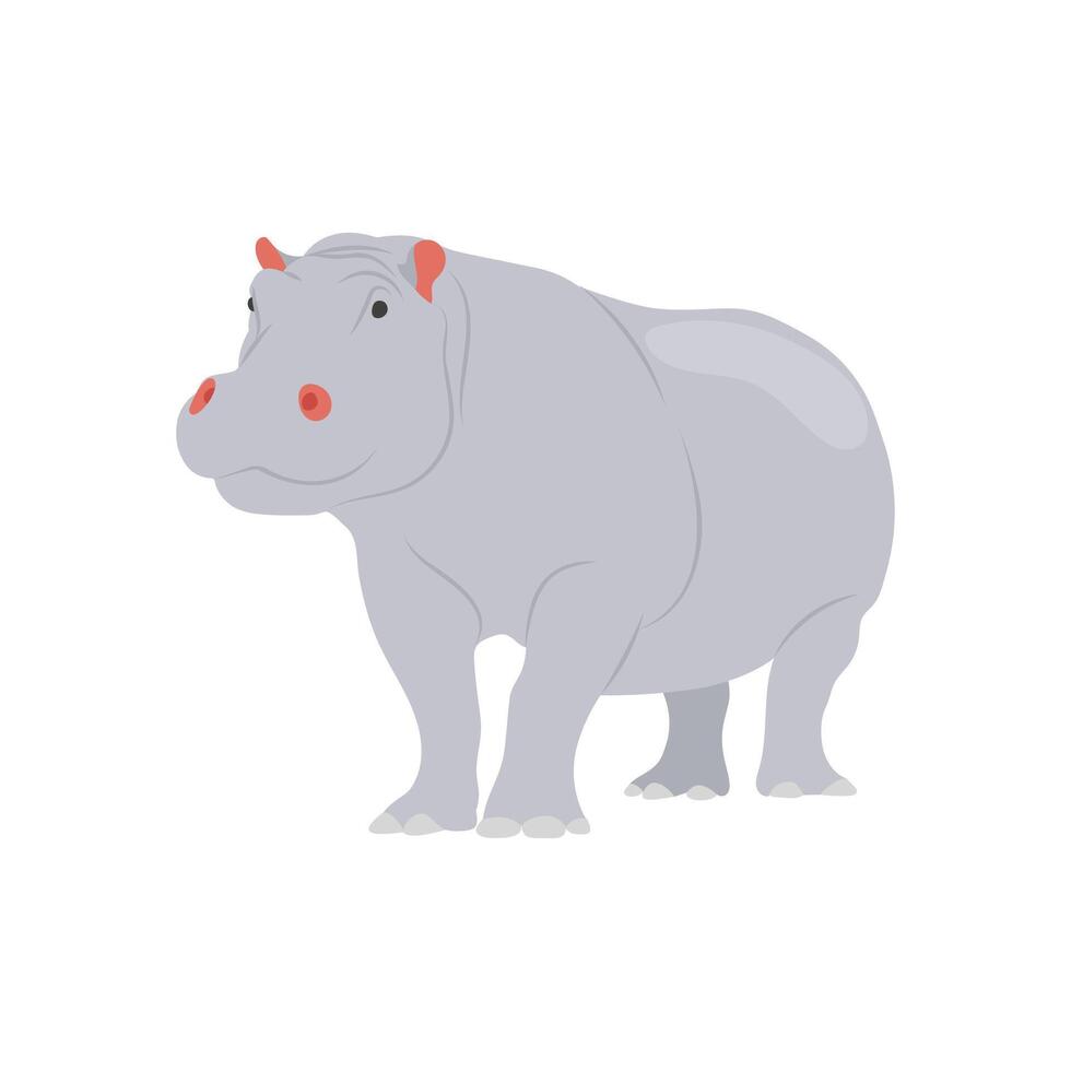 Hippopotamus, African Symbols Illustration vector