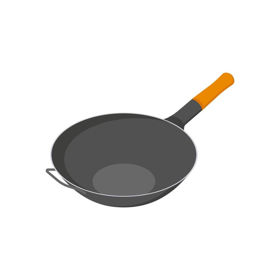 Iron Wok Flat Icon, illustration vector