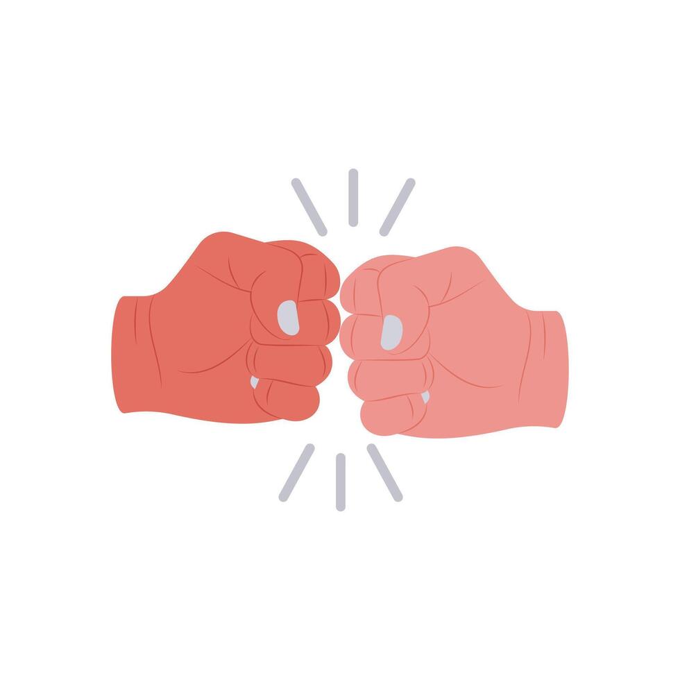 Fist Bump Flat Icon, illustration vector