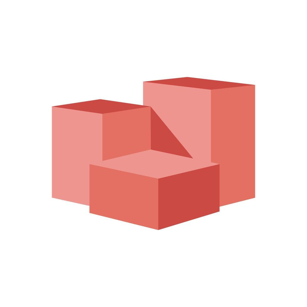 Square Podiums, Exhibition illustration vector