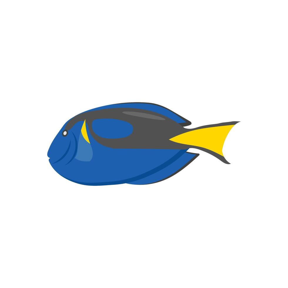 Blue Tang, Seafood Illustration vector