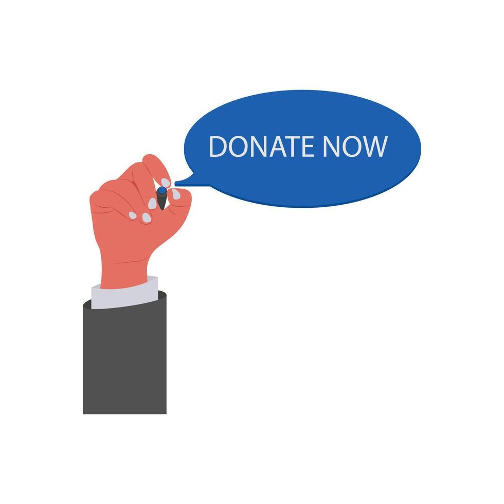 Donate Now Illustration vector