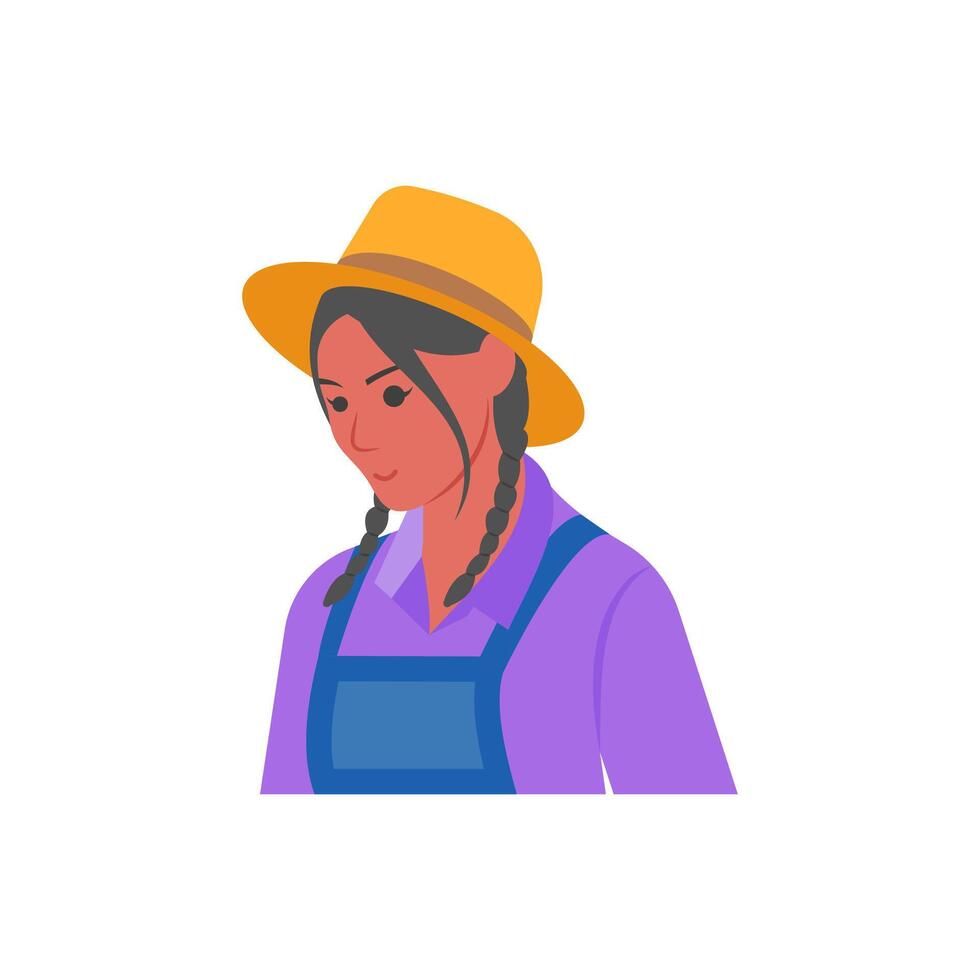 Farmer Flat illustration vector