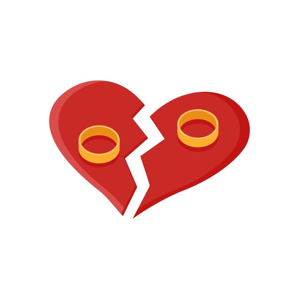 Divorced Flat Icon, illustration vector