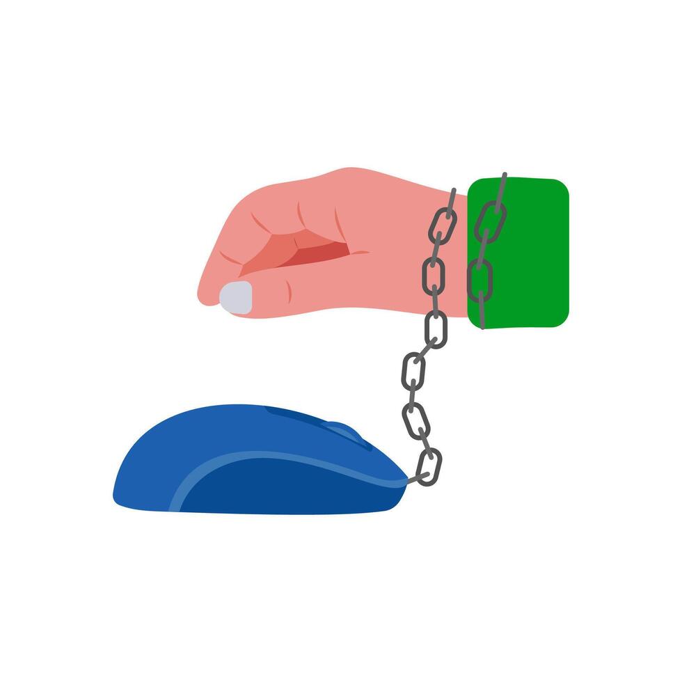 Computer Prison Flat Icon, illustration vector