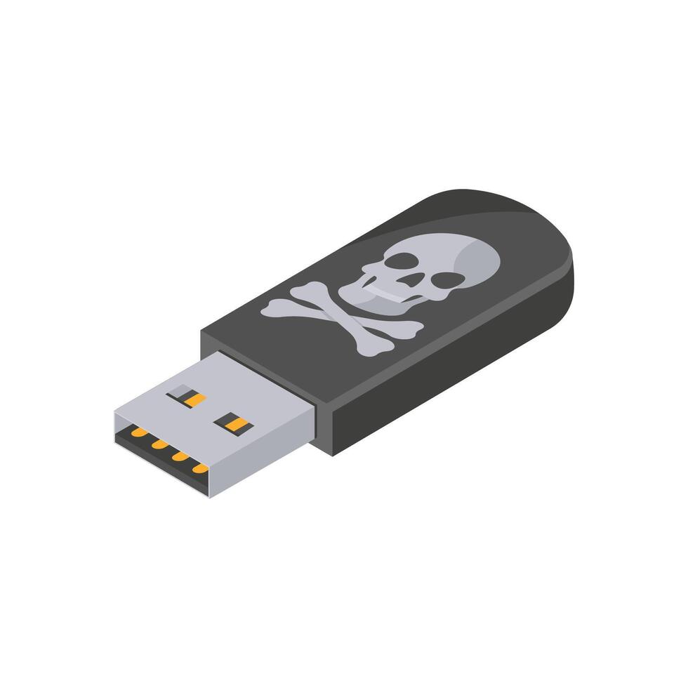 Infected Device Flat Icon, illustration vector