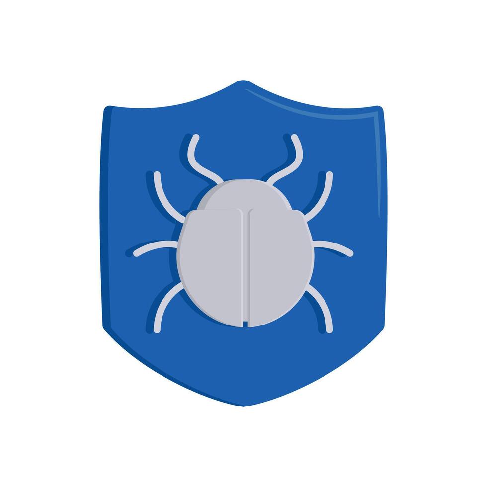 Bug Protection Flat Icon, illustration vector