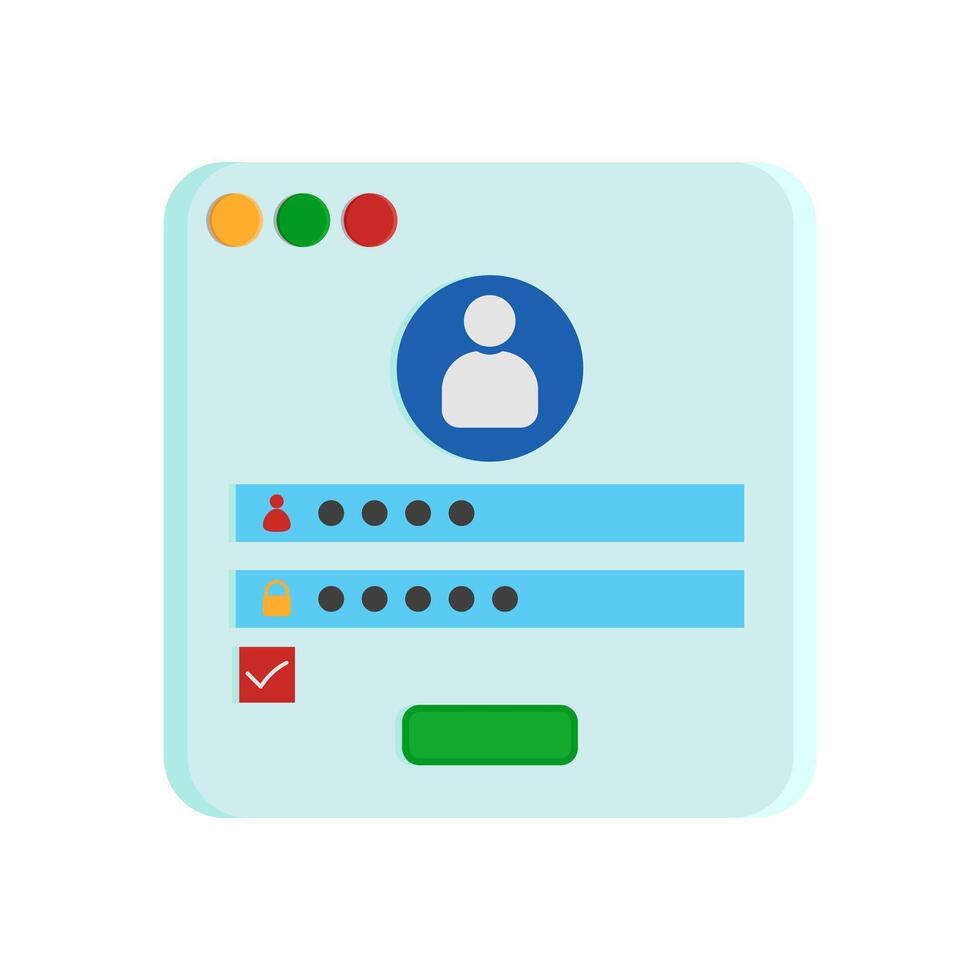 Website Security Flat Icon, illustration vector