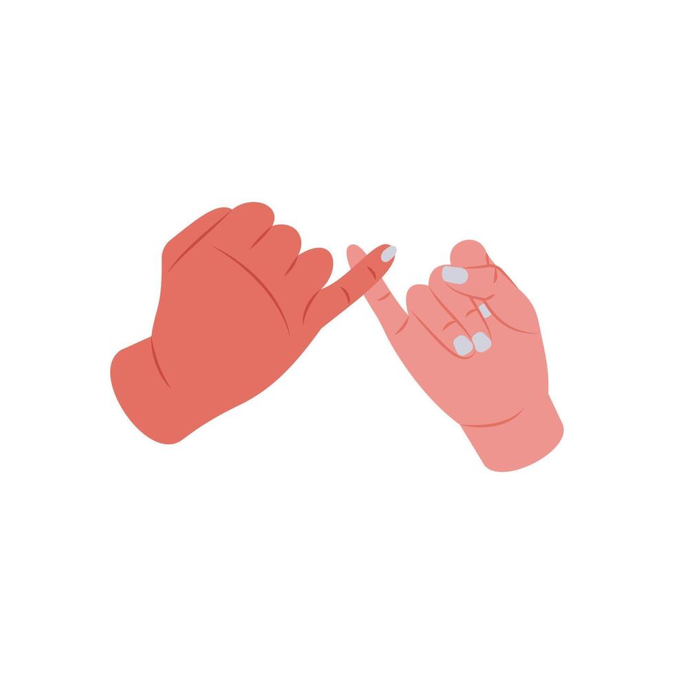 Friendship Promise Flat Icon, illustration vector