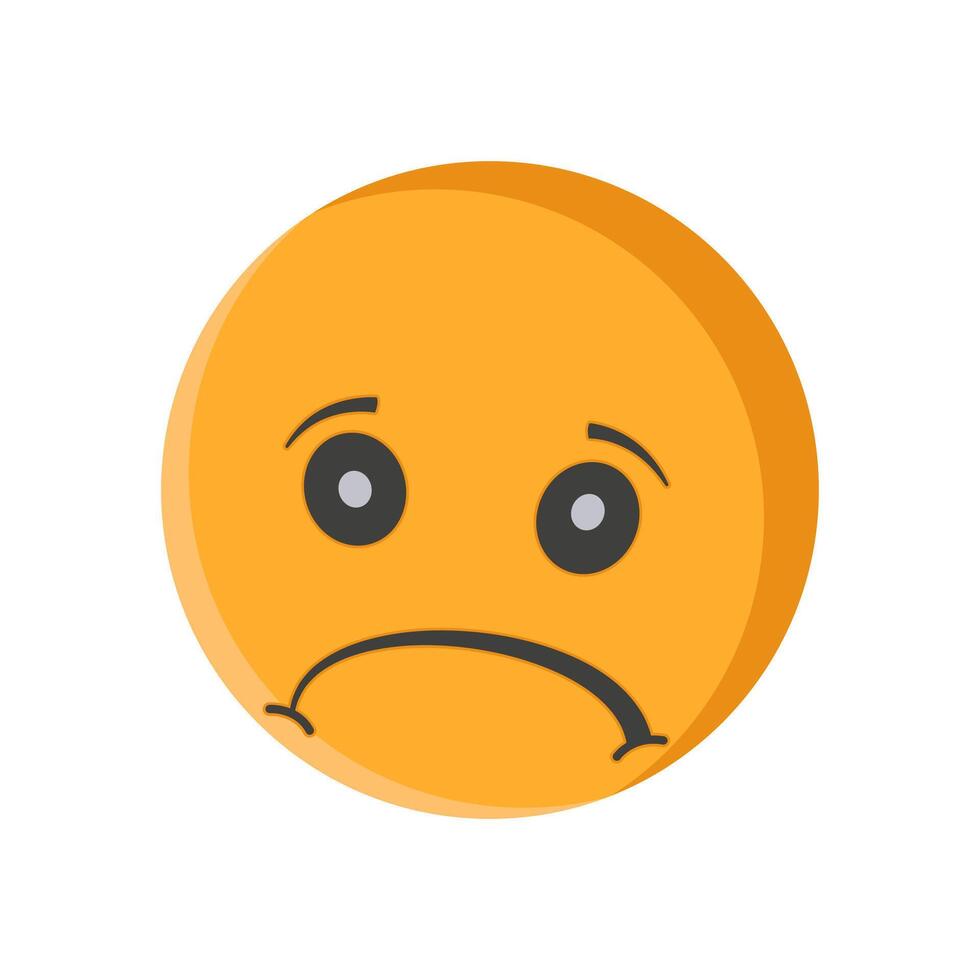 Sadness Flat Icon, illustration vector