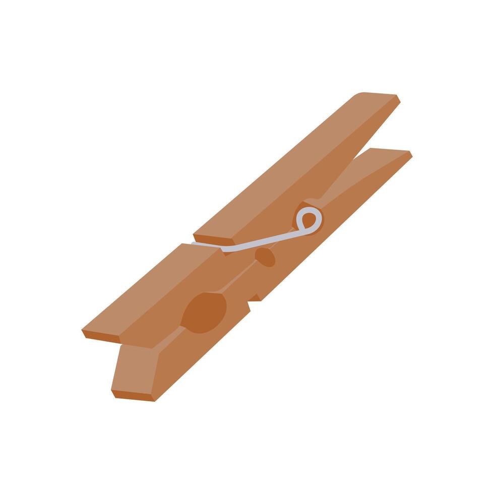 Clothes Pin Flat Icon, illustration vector