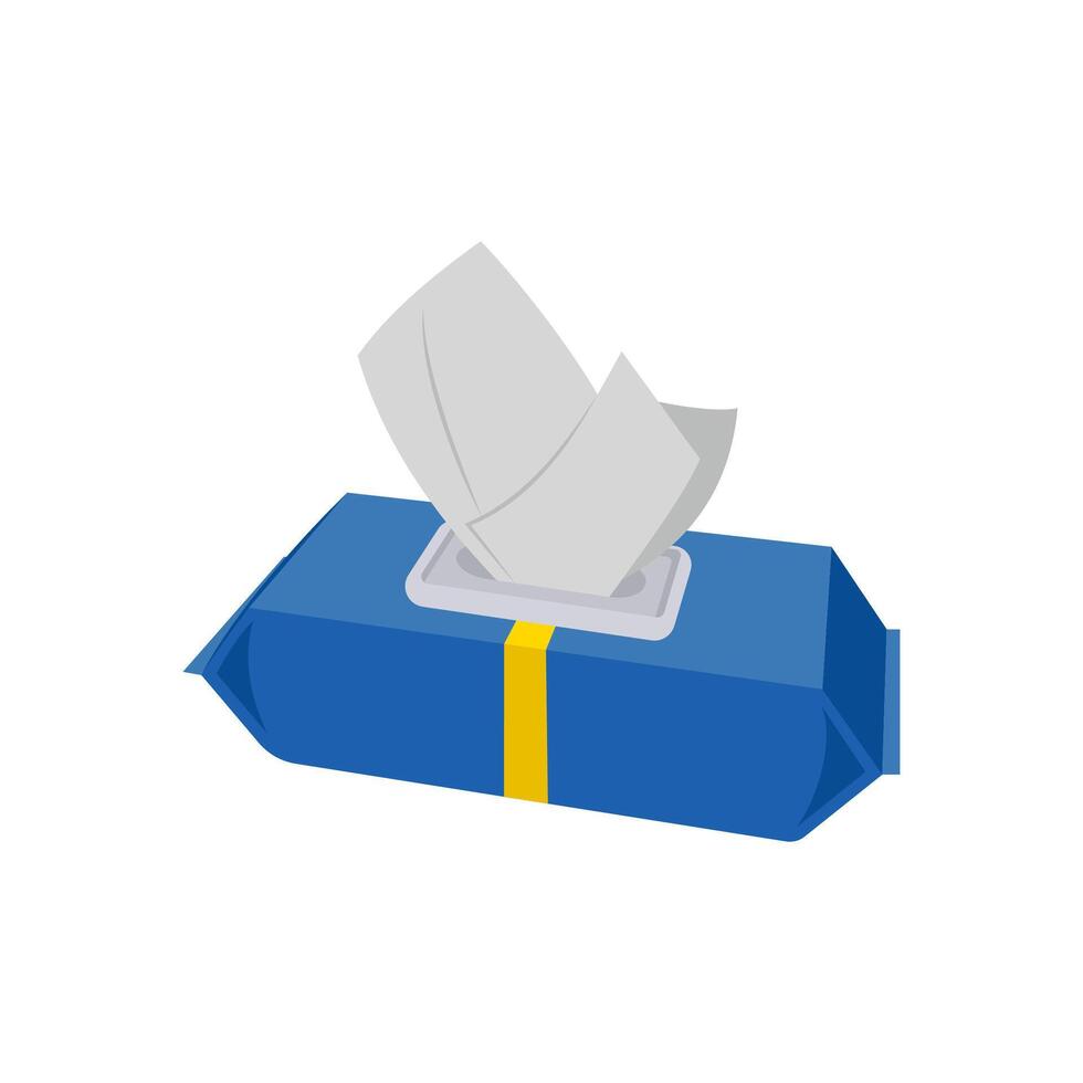 Cleaning Wipes Flat Icon, illustration vector