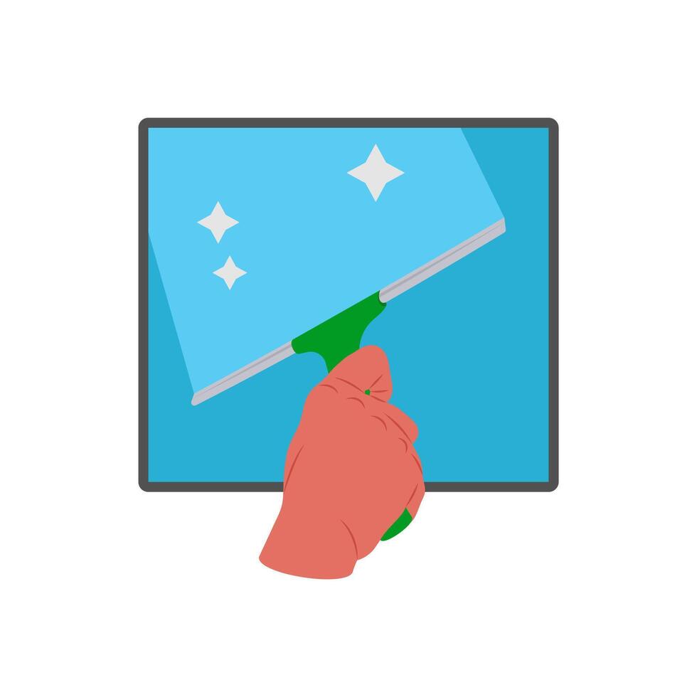 Cleaning Window Flat Icon, illustration vector