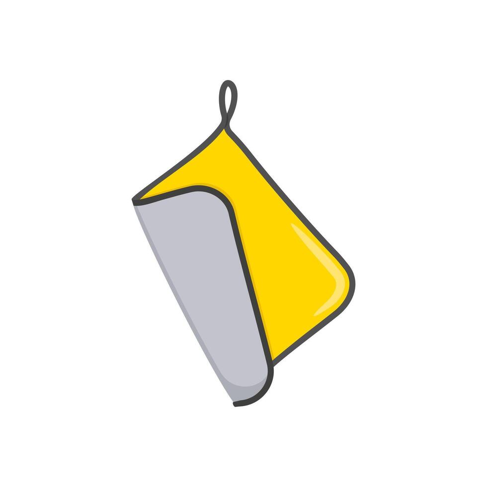 Microfiber Cleaning Cloth Flat Icon, illustration vector