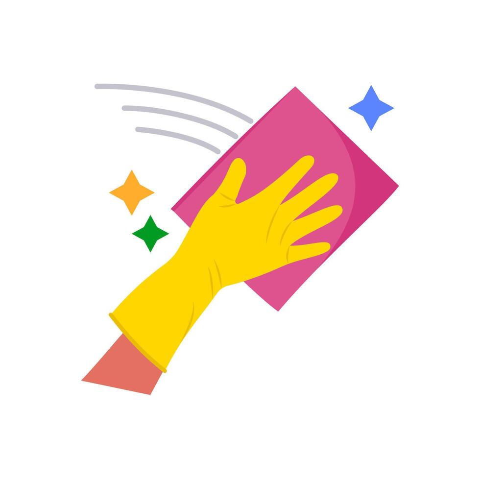 Dusting Flat Icon, illustration vector