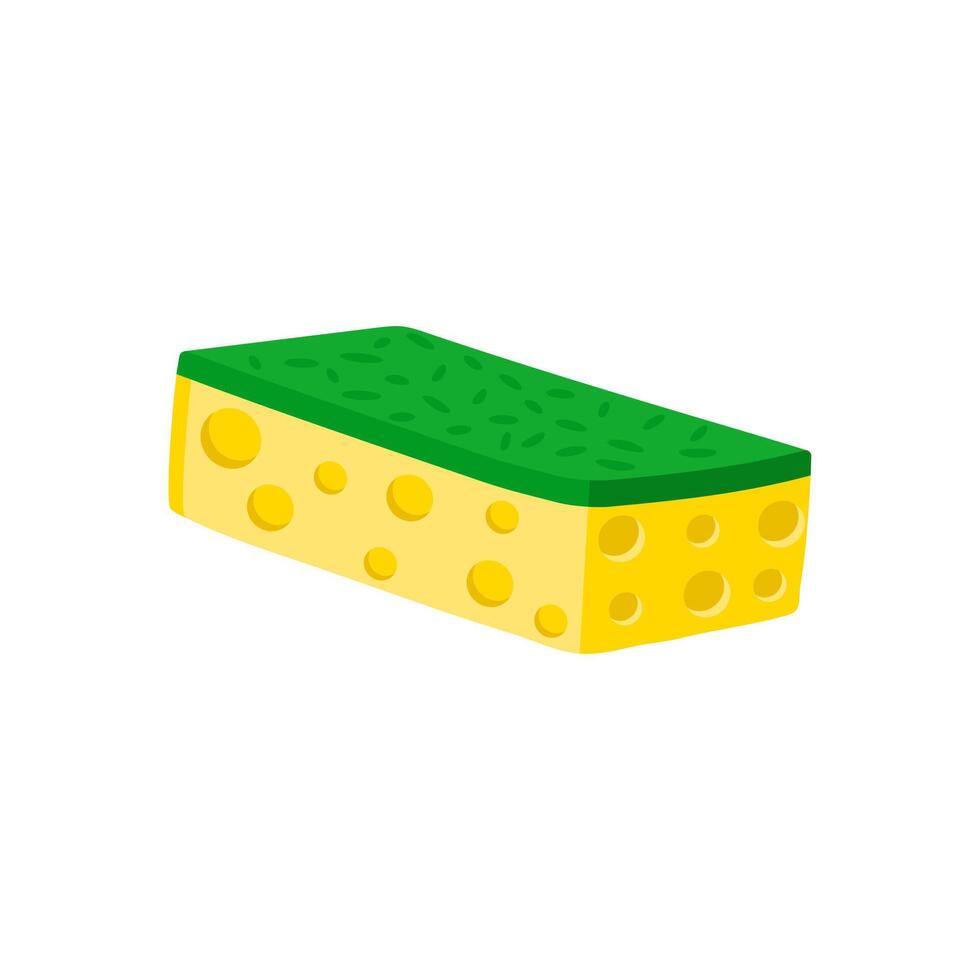 Dish Washing Sponge Flat Icon, illustration vector