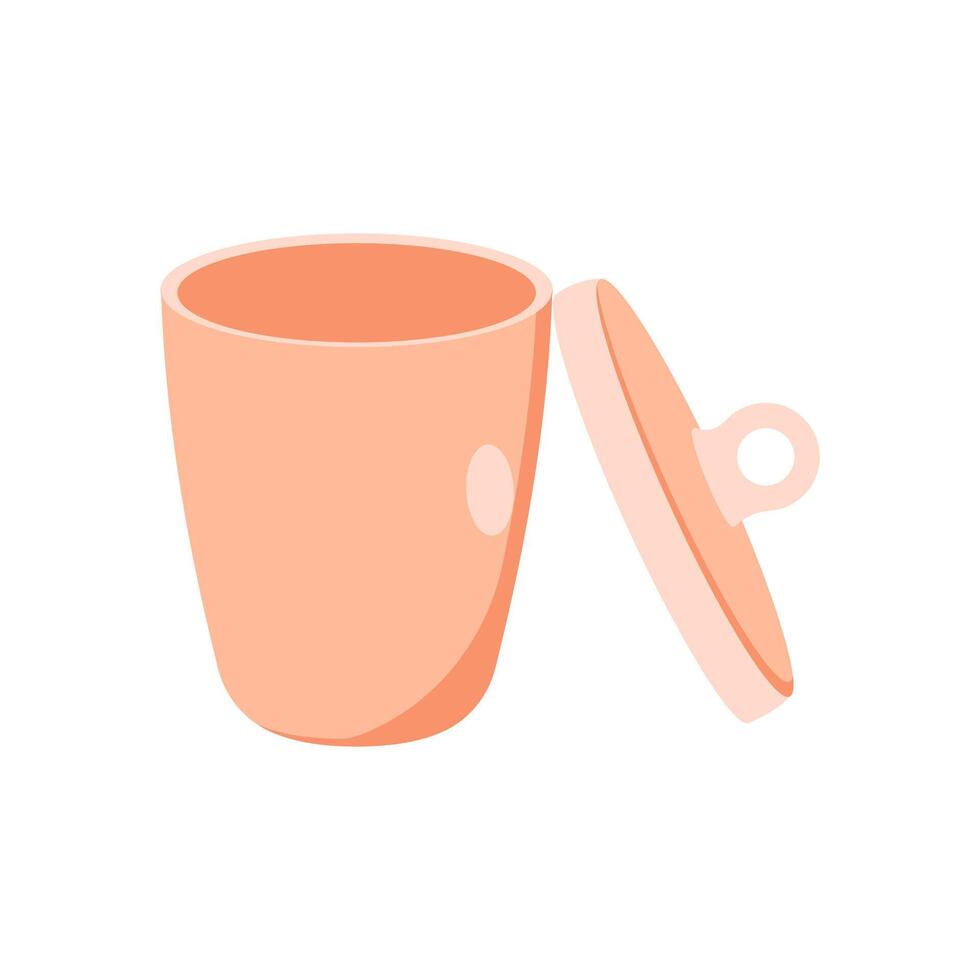 Porcelain Crucible Flat Icon, illustration vector