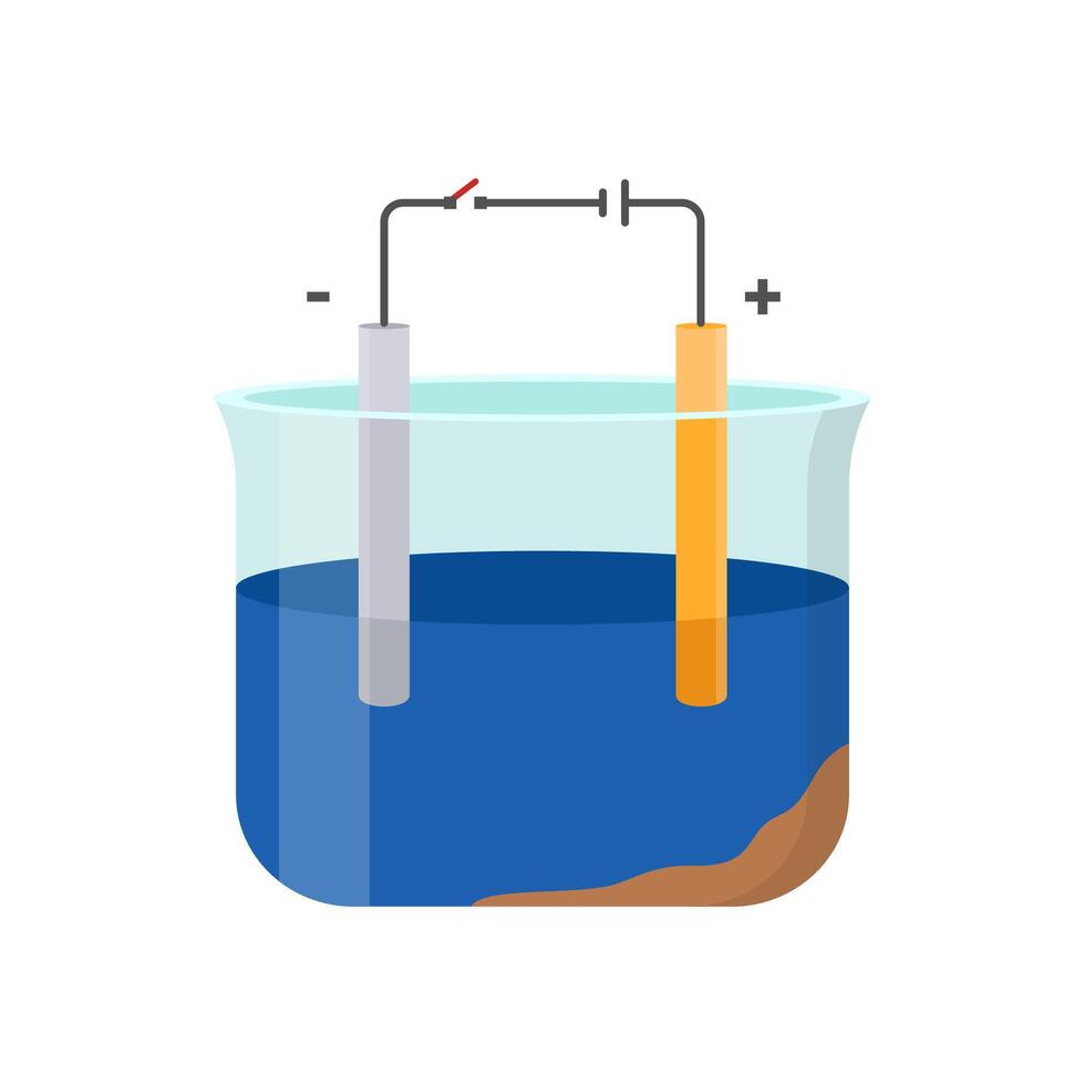 Electrolysis Flat Icon, illustration vector