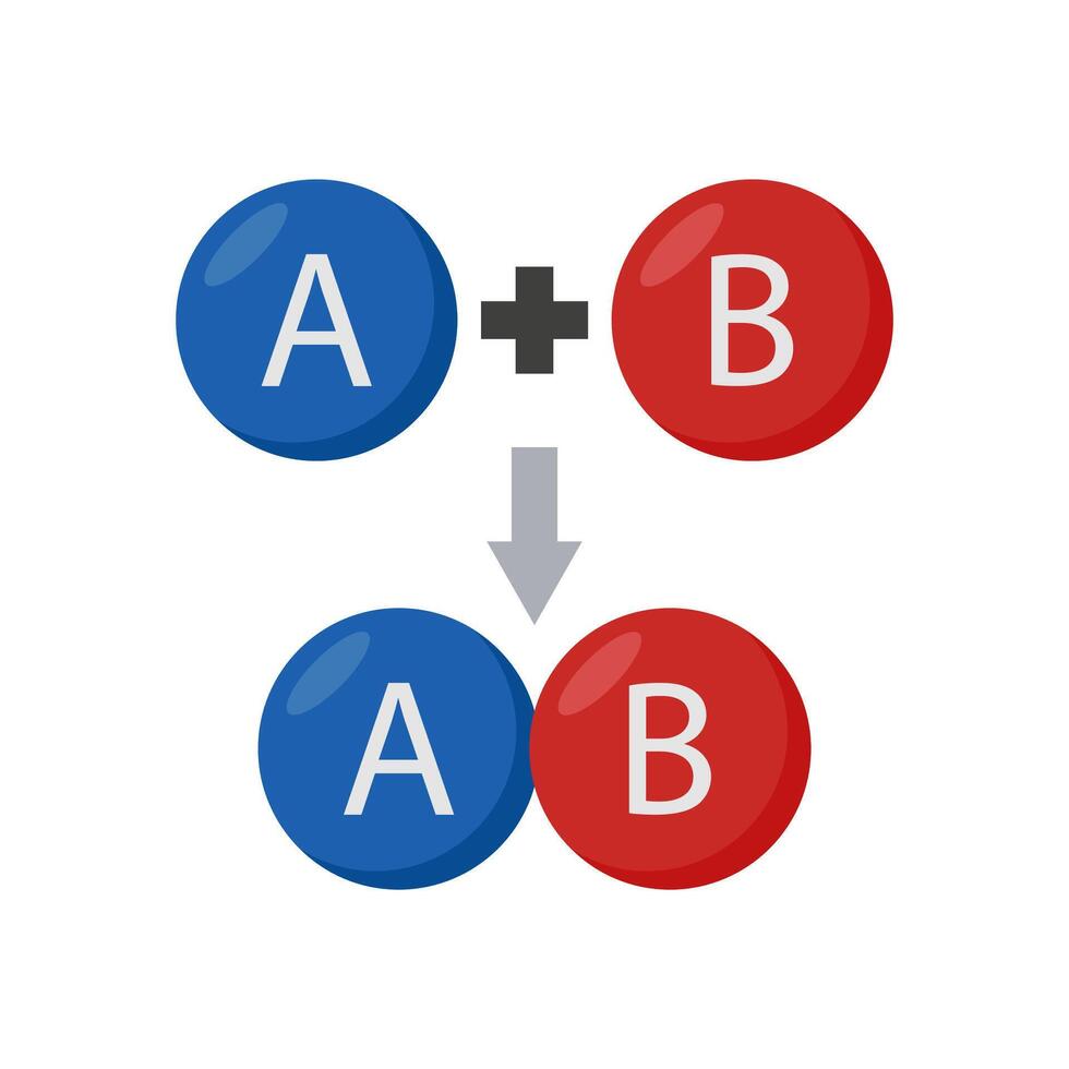 Chemical Reaction Flat Icon, illustration vector