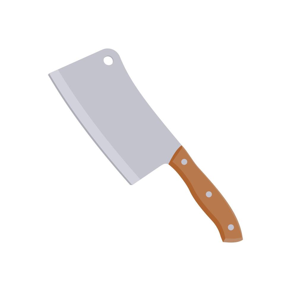 Meat Cleaver Flat Icon, illustration vector