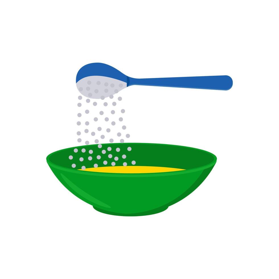 Adding Sugar Flat Icon, illustration vector