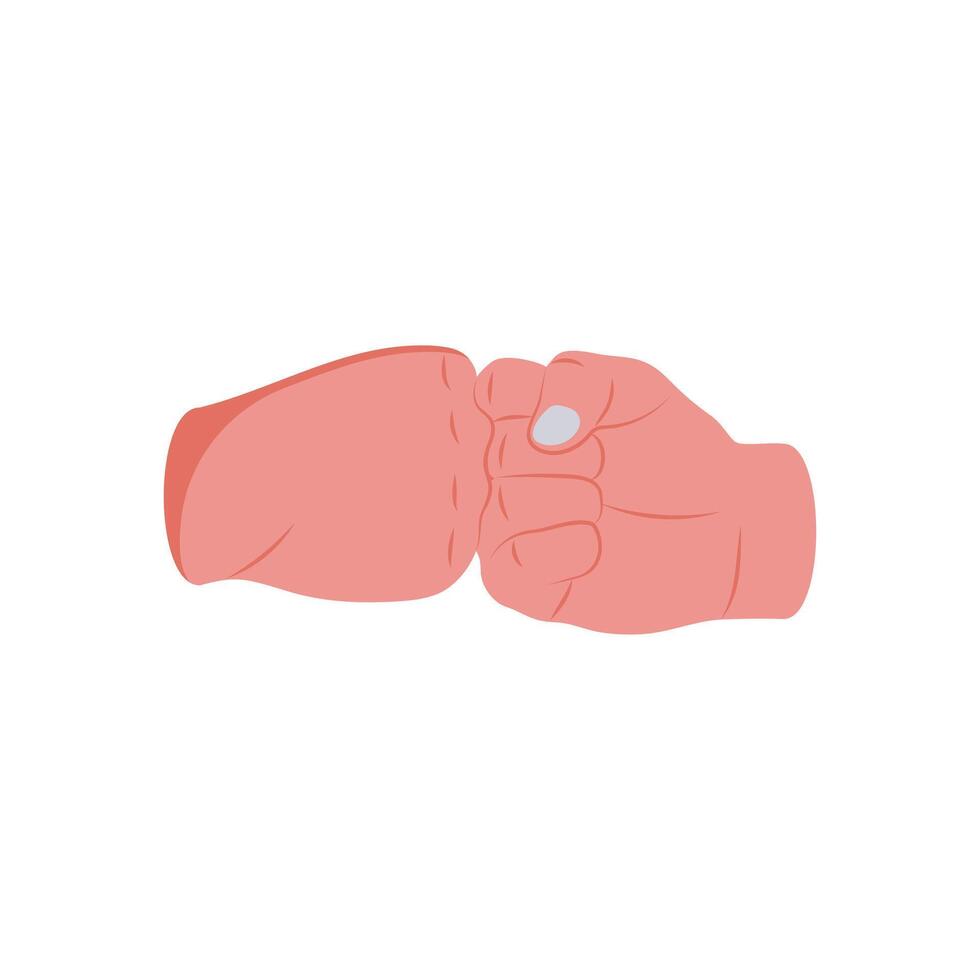 Fist Bump Hand Gesture Icon, illustration vector