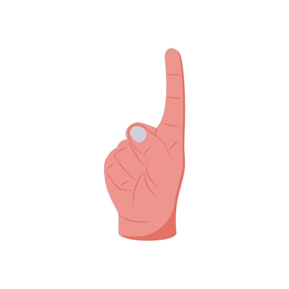 One Hand Gesture Icon, illustration vector