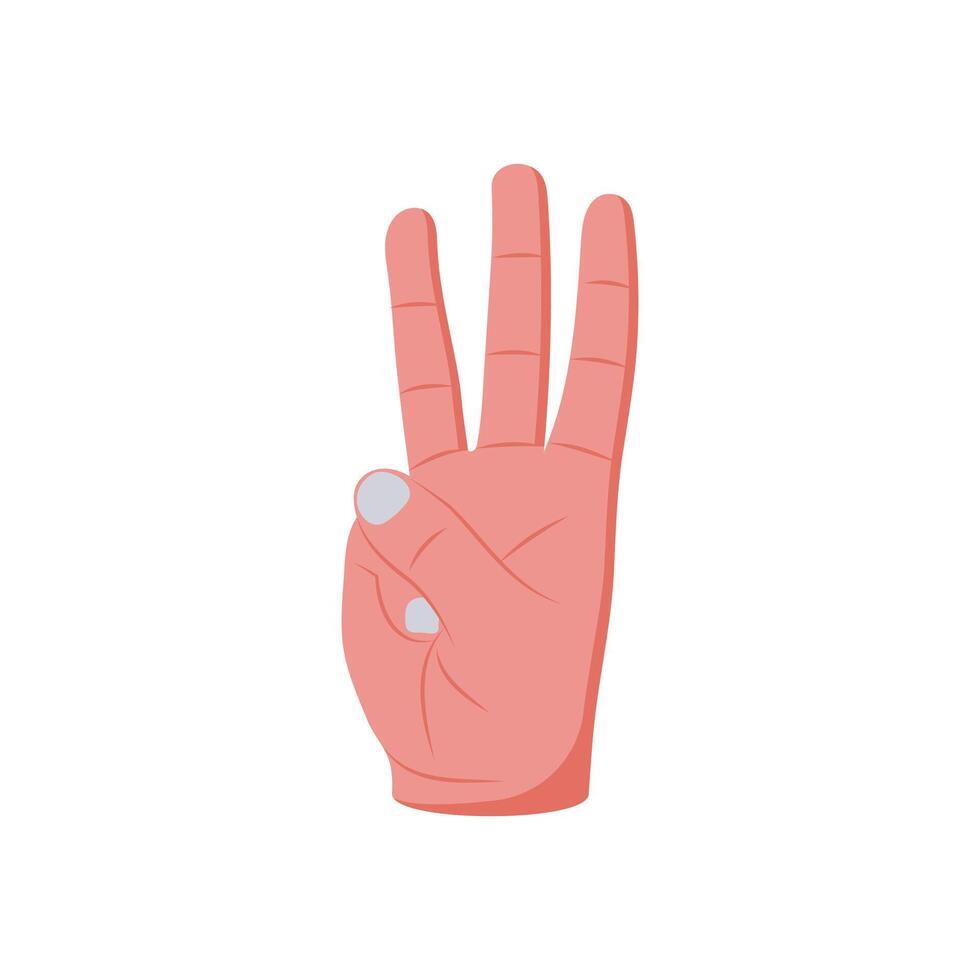 Three Hand Gesture Icon, illustration vector