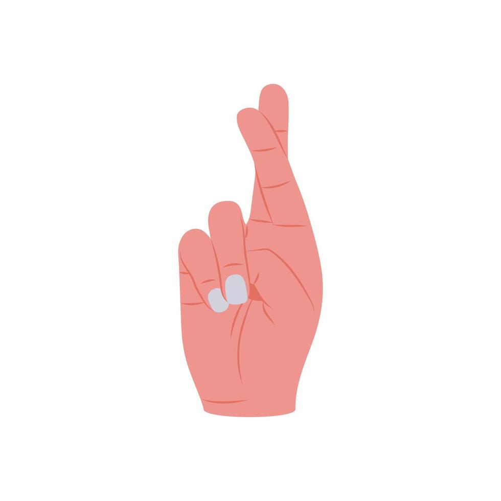 Good Luck Hand Gesture Icon, illustration vector