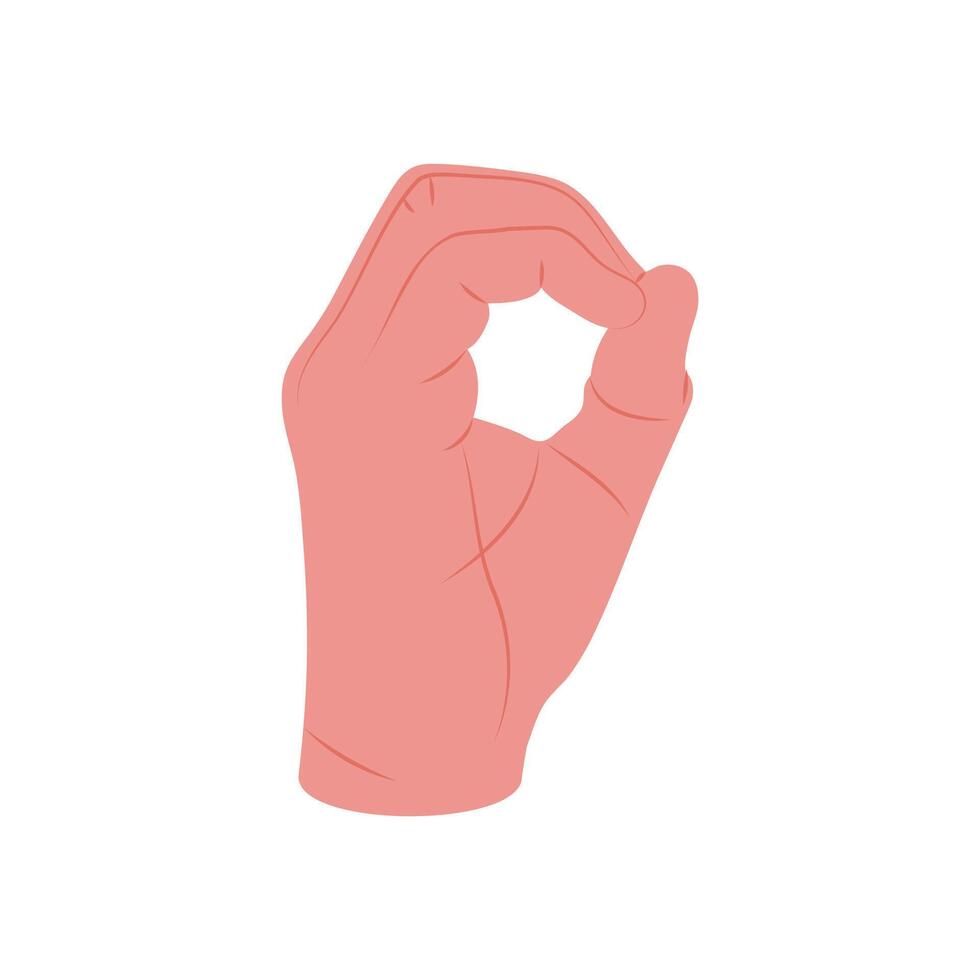 Making Circle Hand Gesture Icon, illustration vector