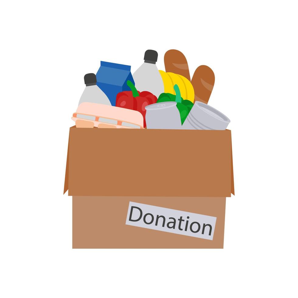 Grocery Donation Illustration vector