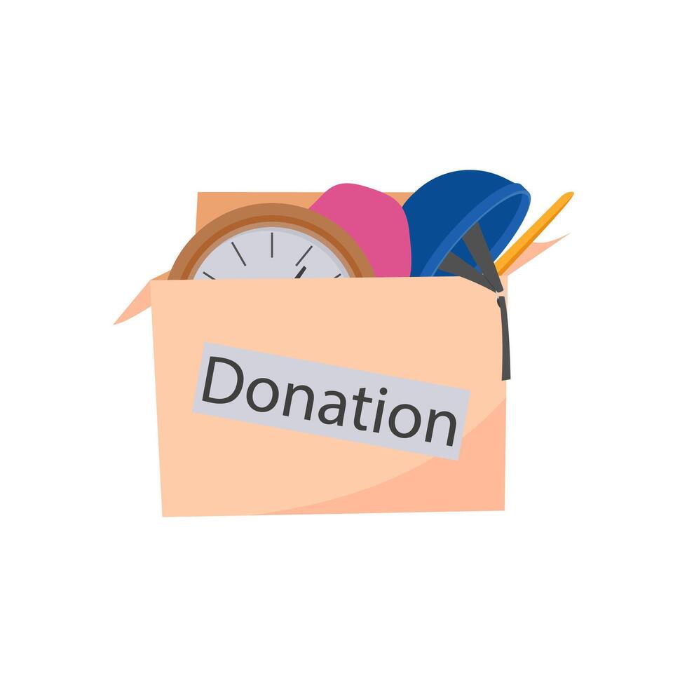 Used Items Donation Illustration vector