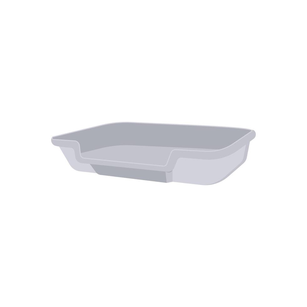 Cat Litter Boxes Flat Illustration vector