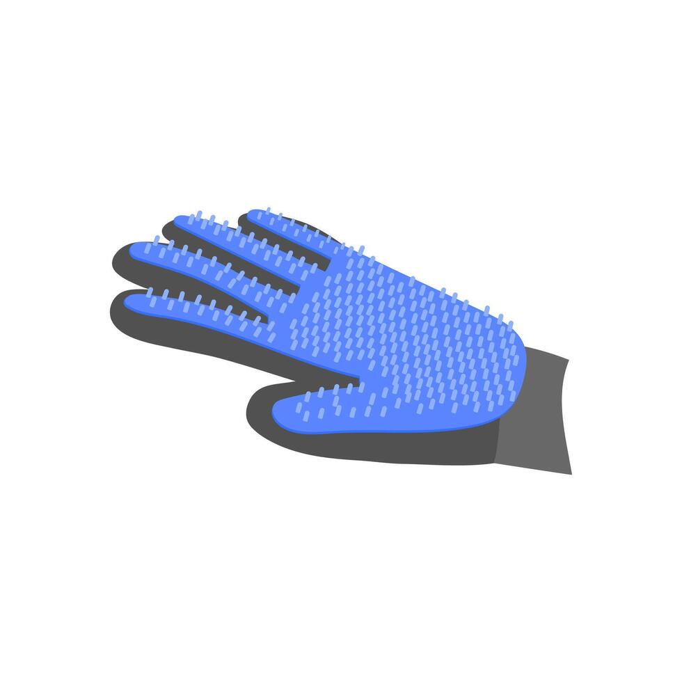 Grooming Gloves Flat Illustration vector
