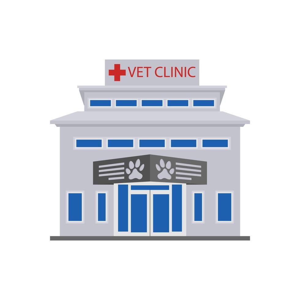 Vet Clinic Flat Illustration vector