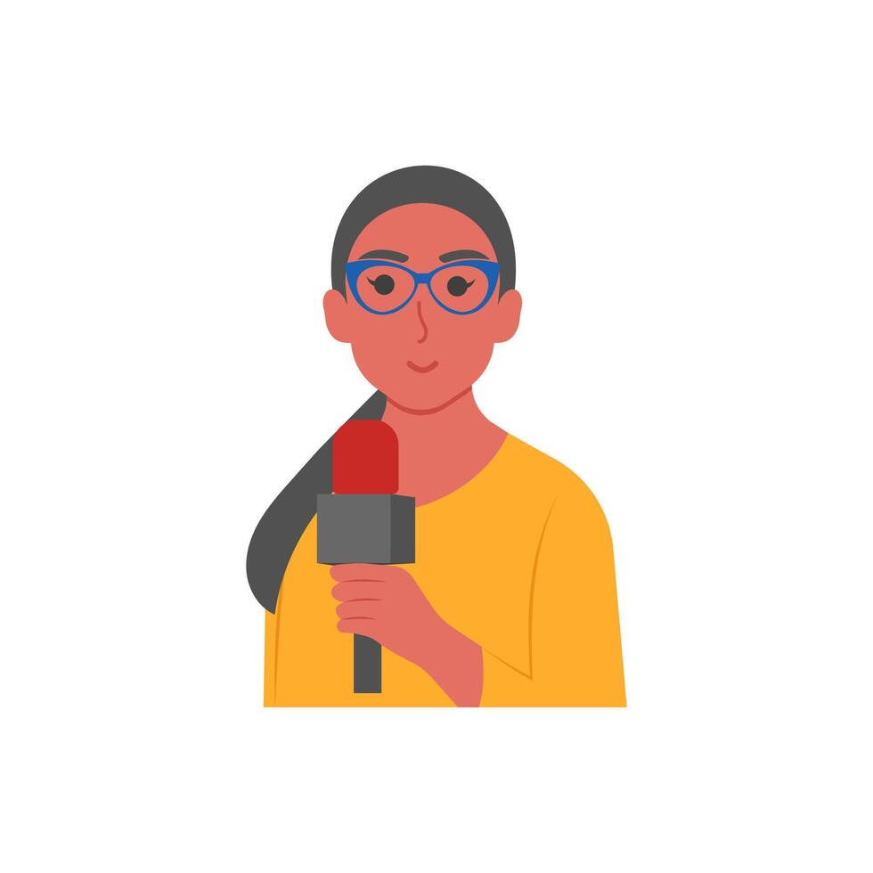 Reporter Flat illustration vector