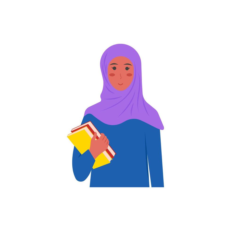 Muslim Girl Flat illustration vector