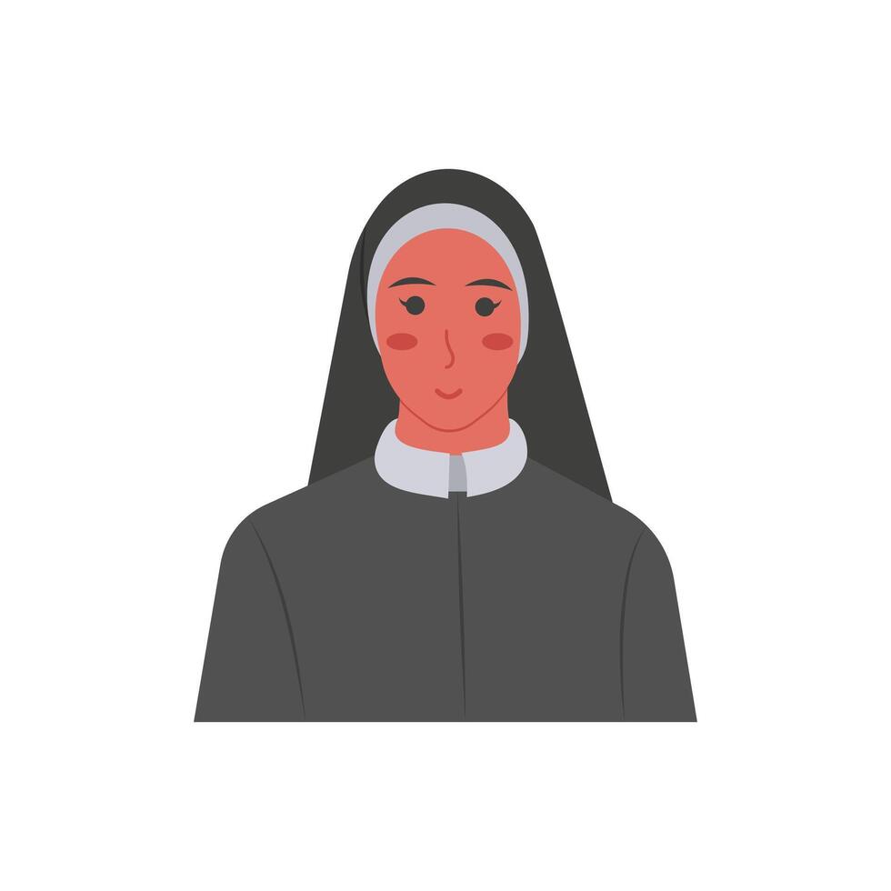 Nun Flat illustration vector