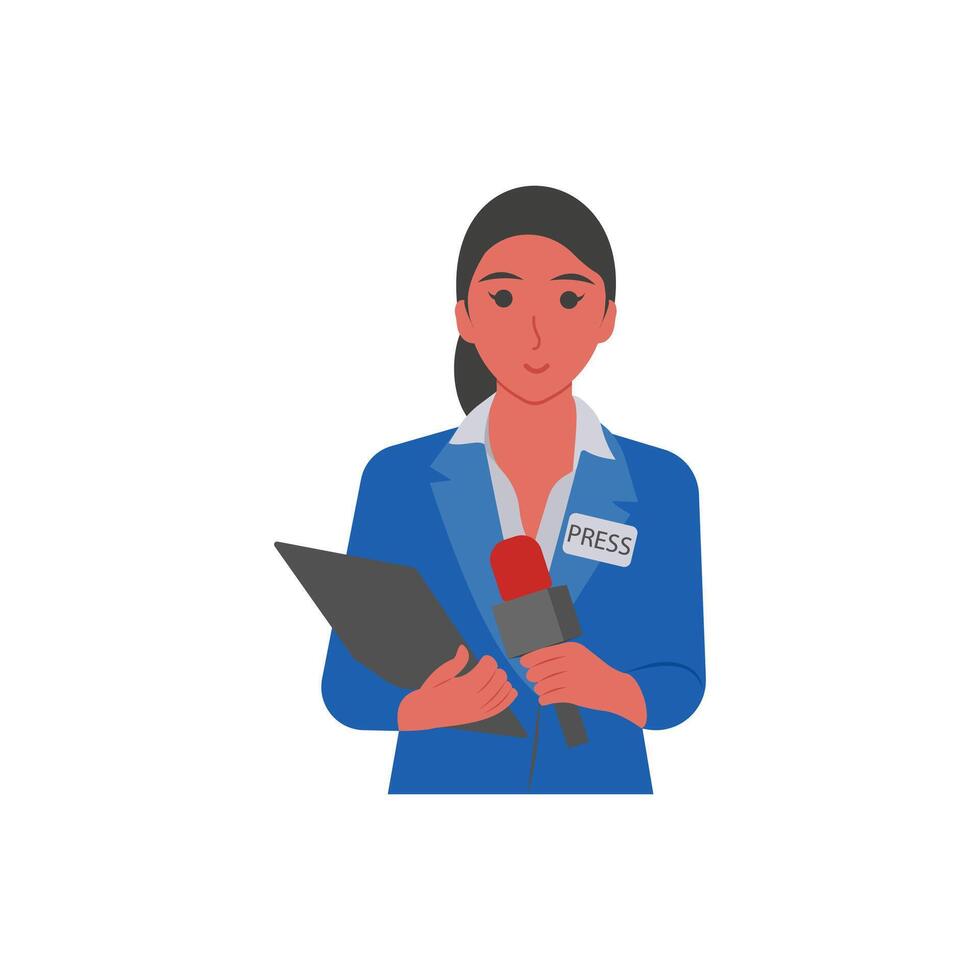 Journalist Flat illustration vector