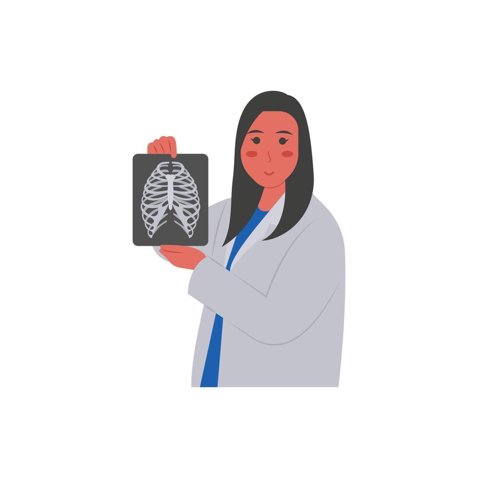 Radiologist Flat illustration vector