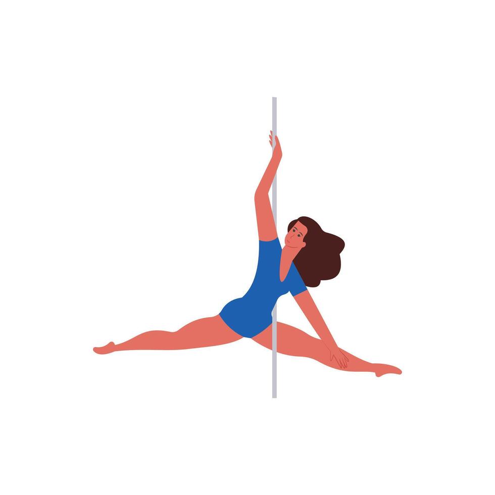 Pole Dancer Flat illustration vector