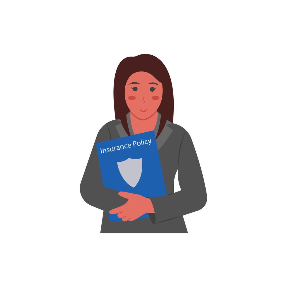 Insurance Agent Flat illustration vector