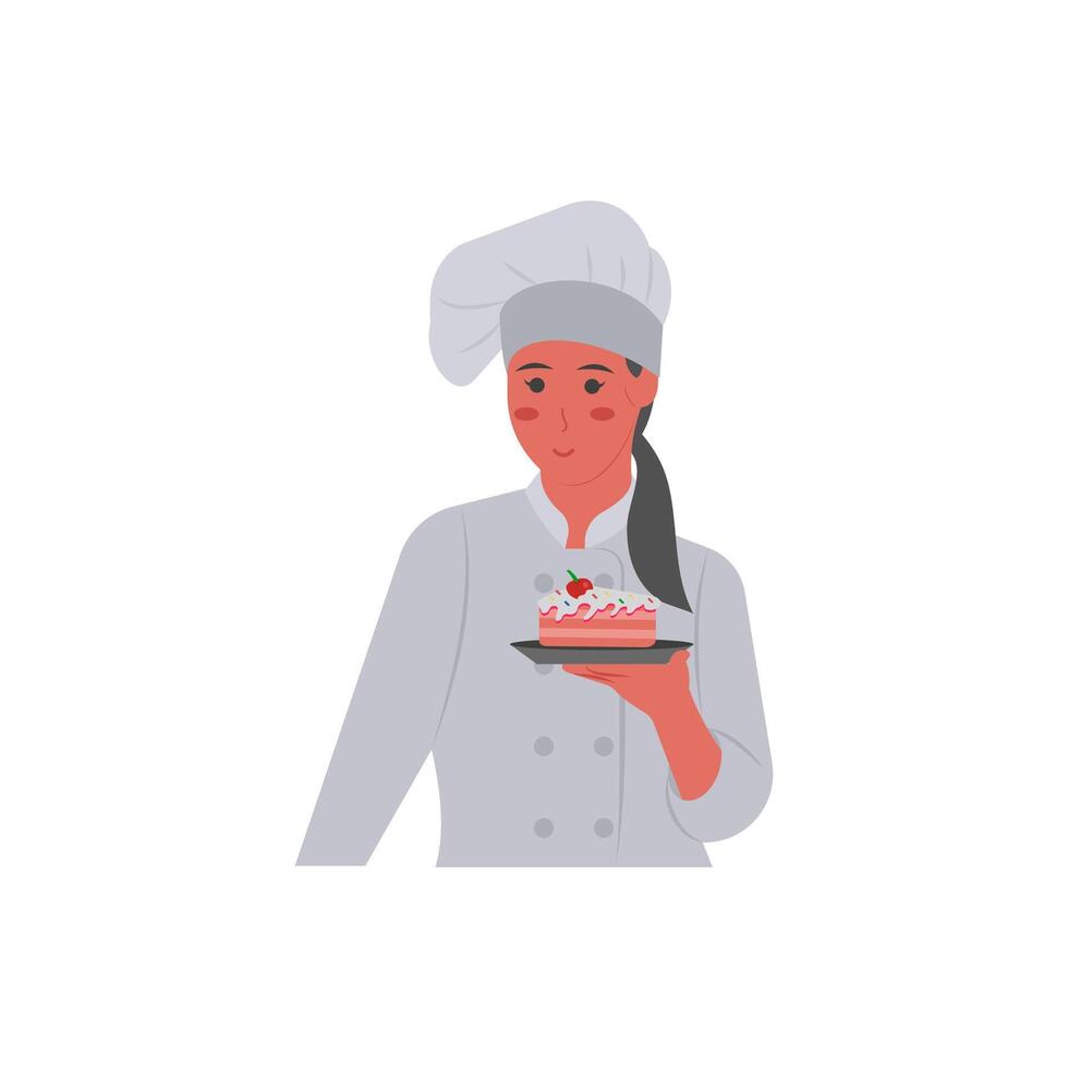 Pastry Chef Flat illustration vector
