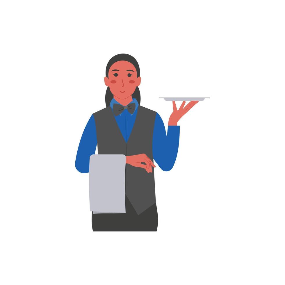Waitress Flat illustration vector