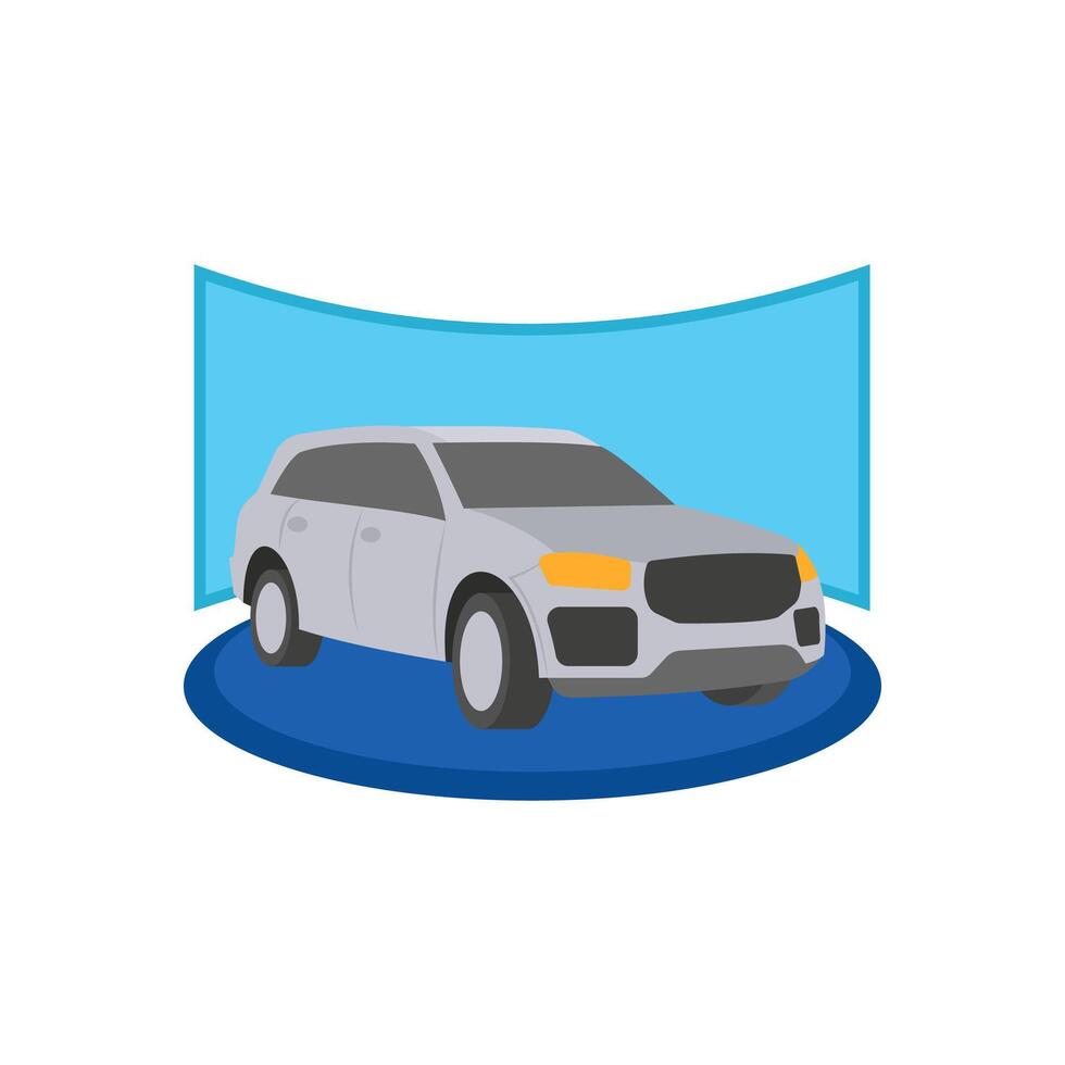 Car Virtual Tour, Automotive Illustration vector