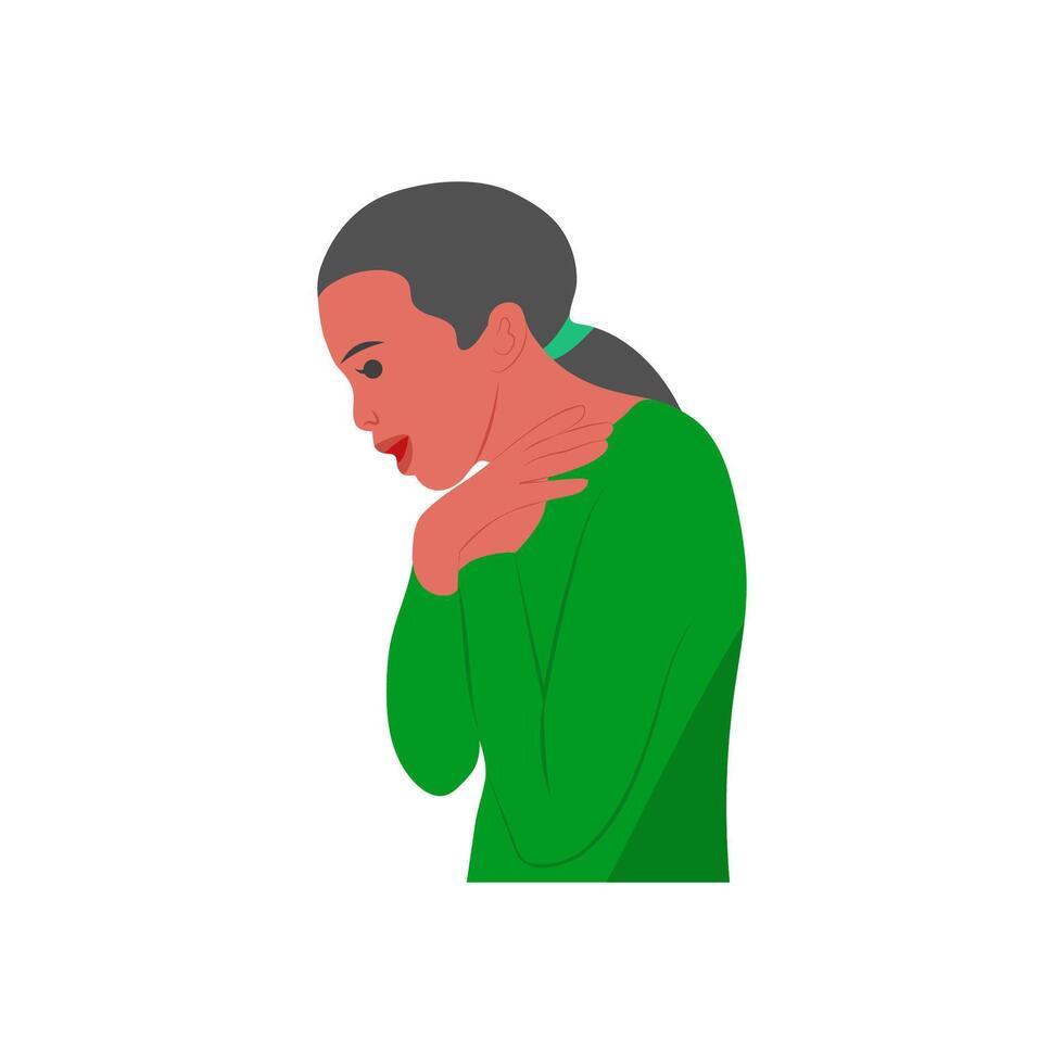 Choking, Cardiovascular Disease Illustration Icon vector