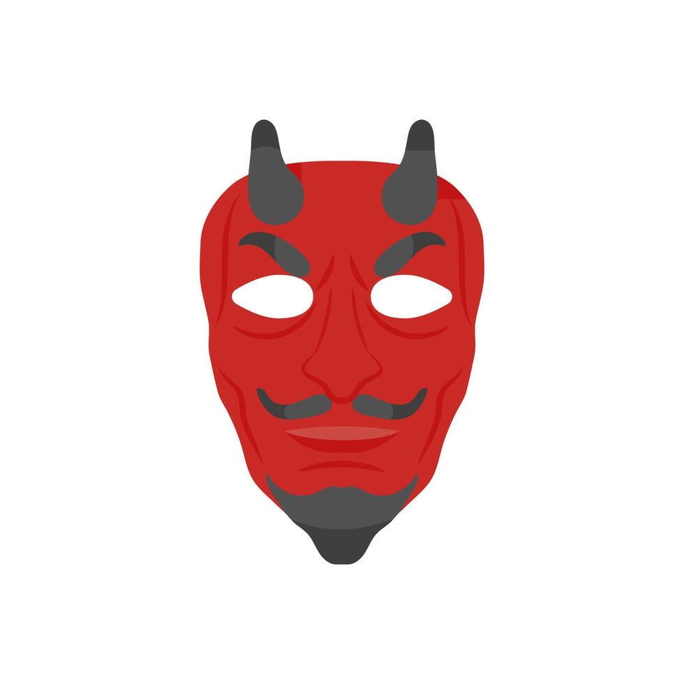 Devil Mask, Halloween Illustration vector